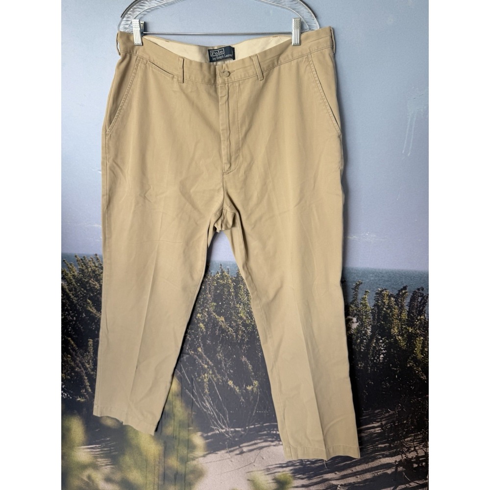 Polo Ralph Lauren Pants Mens 38/32 Chino Brown Stretch Classic Fit Khaki